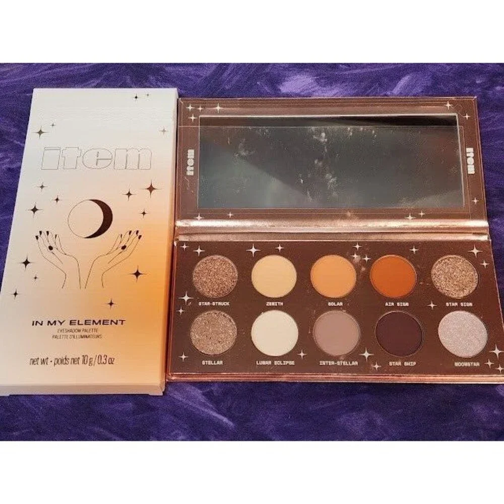 ITEM Beauty IN MY ELEMENT Eyeshadow Palette 10 Pan Pressed Powder Color Shades